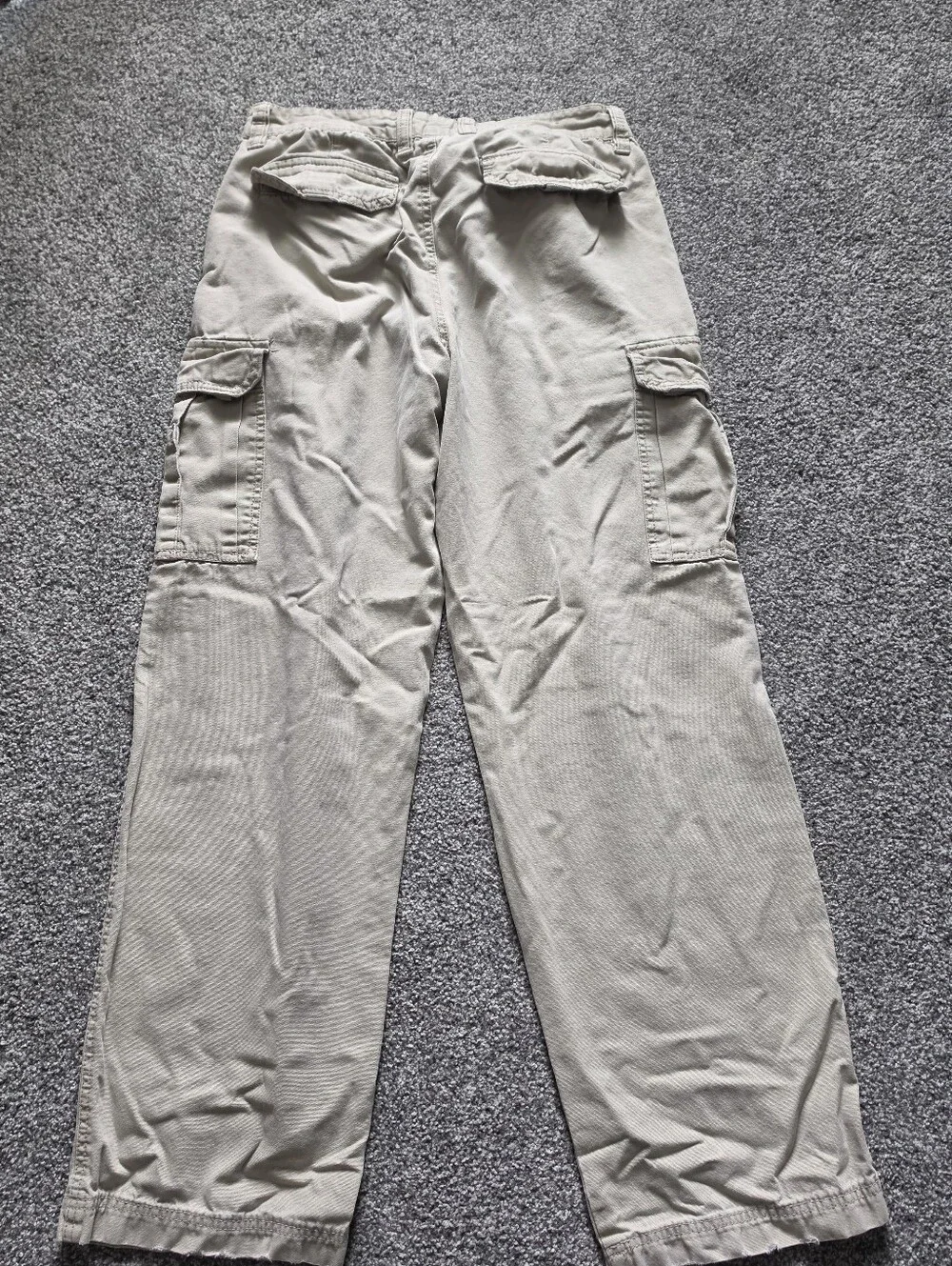 Plugg Men's Cargo Pants in Light Beige - Utility Pockets